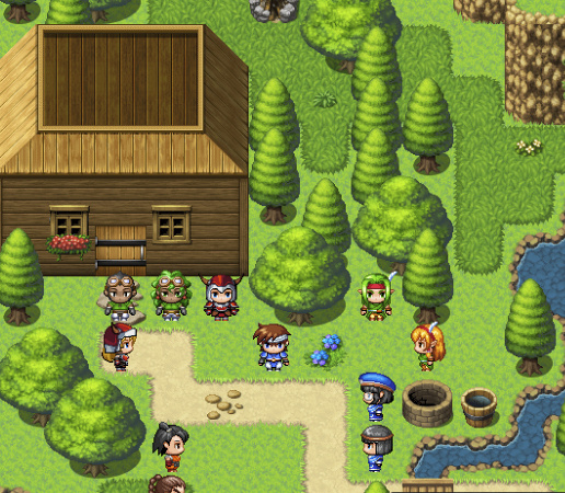 Screenshot d'un jeu rétro style rpg japonais